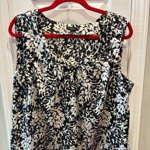 Talbots Blouse - Large - Black / White - NWOT